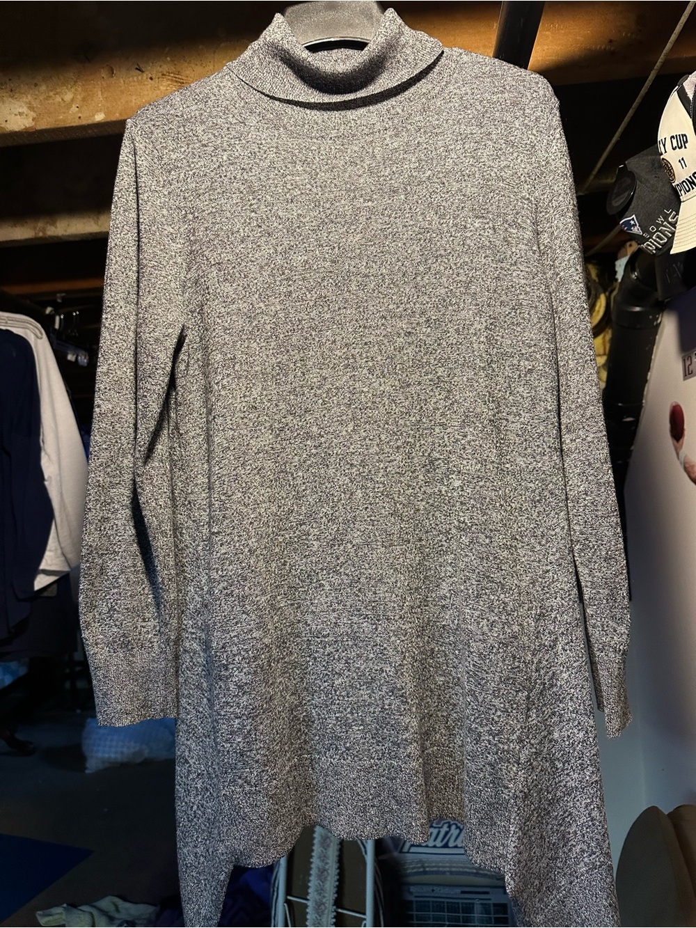 Apt. 9 Gray Marled Turtleneck Sweater, XL